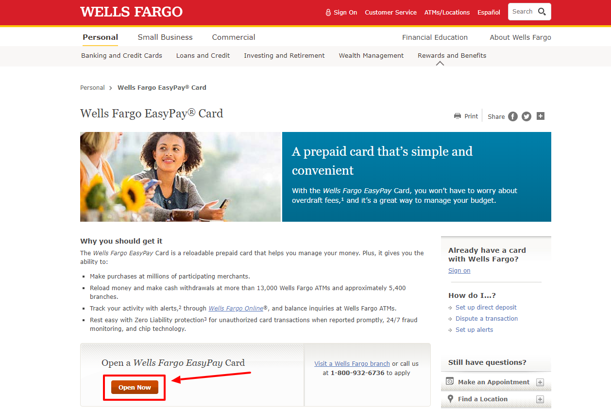 Apply for EasyPay Prepaid Card