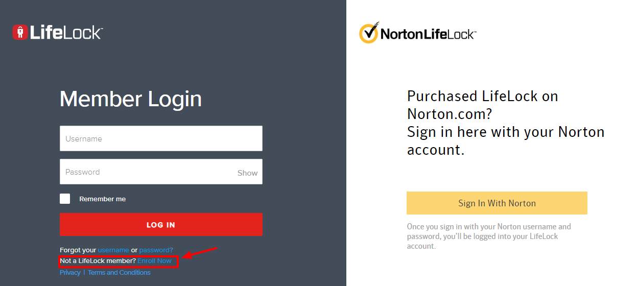 Process of Creating Account with Norton 360 LifeLock
