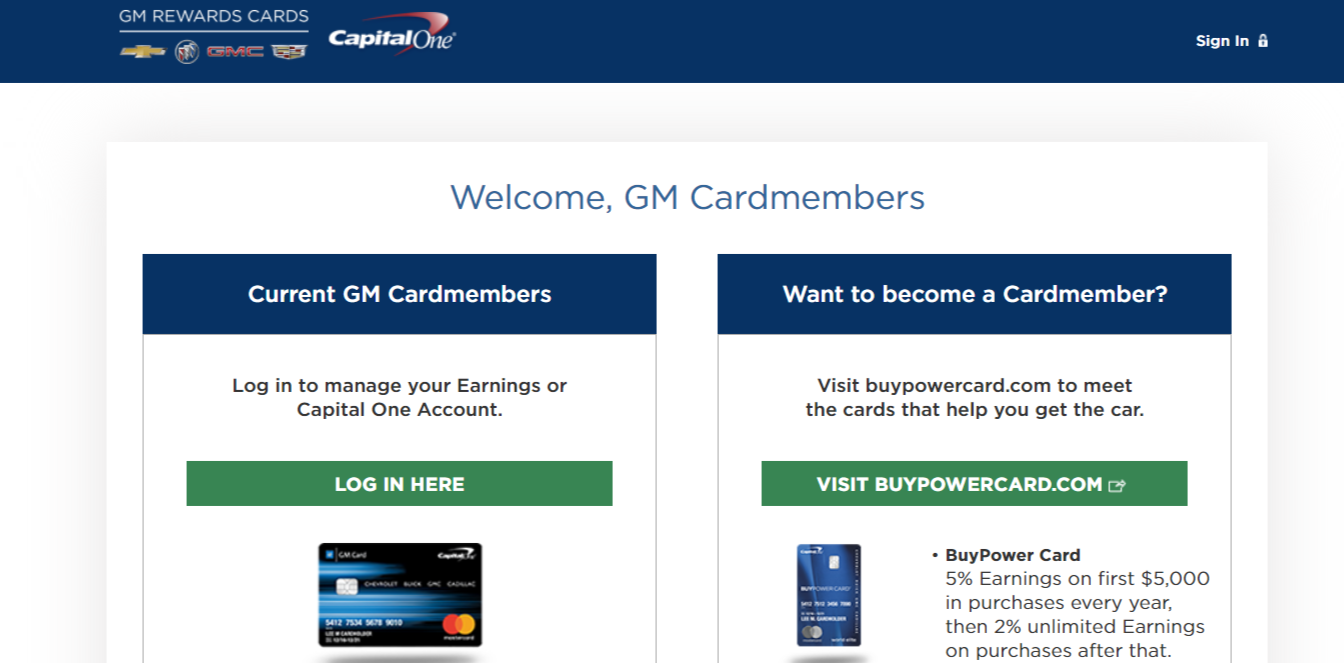 GM Credit Card benefits