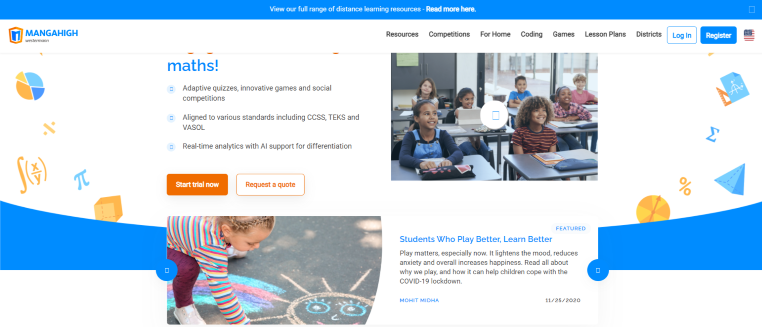 Mangahigh Teacher login